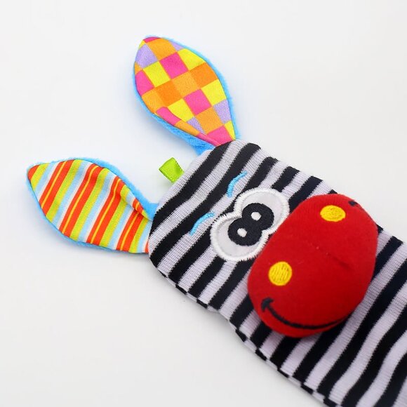 Infant bed bell baby kids plush Toddler Baby Handbell Ring Bell socks Toy Jungle - Picture 6 of 16